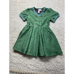 Matilda Jane Paint By Numbers Green Star Dress Girls 8 EUC